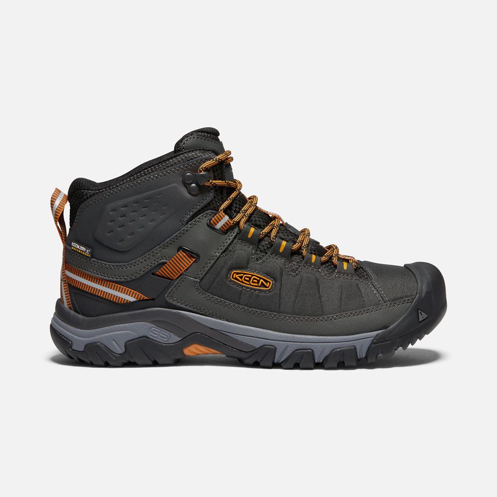 Botas de Seguridad Keen Mexico Negros/Dorados - Hombre Targhee Exp Waterproof Mid - HO4517062